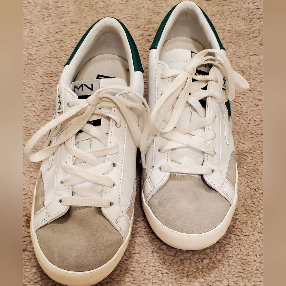 Mark Nason White and grey leather sneaker size 6.5 Womens - Picture 2 of 7